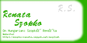 renata szopko business card